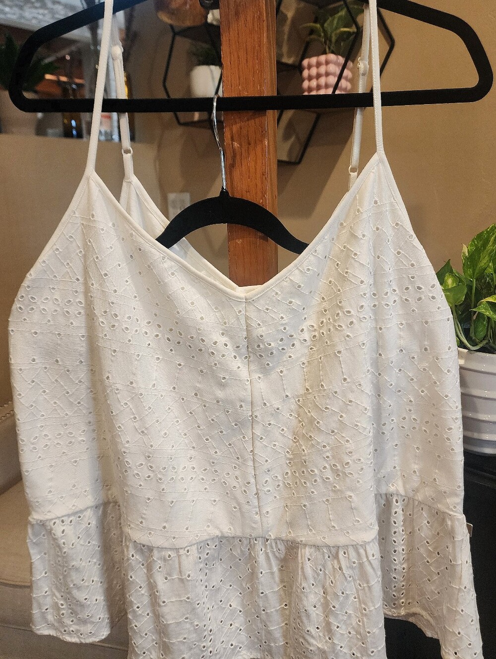 Bob Timberlake Outdoors XXL White Eyelet Tank with V-Neck Shirt NEW NWT